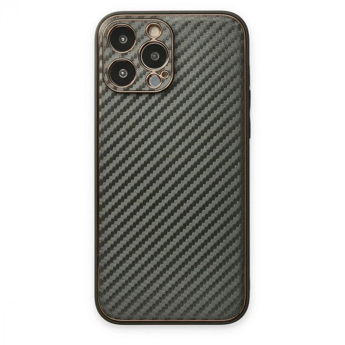 İphone 13 Pro Max Kılıf Coco Karbon Silikon - Füme
