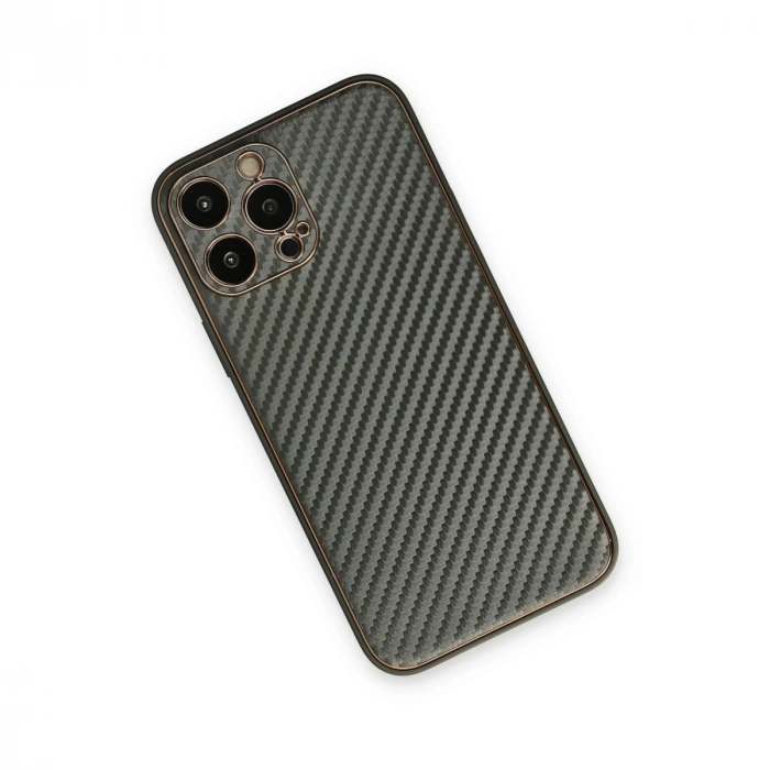 İphone 13 Pro Max Kılıf Coco Karbon Silikon - Füme