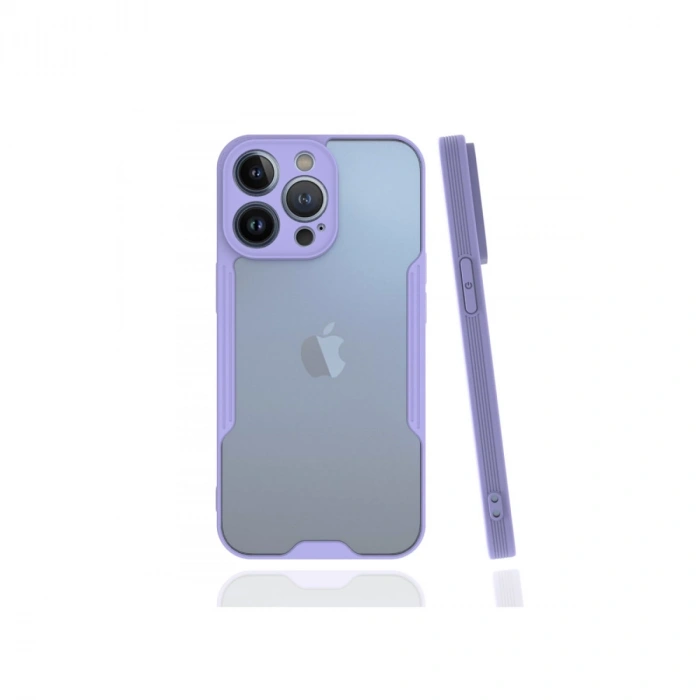 İphone 13 Pro Max Kılıf Platin Silikon - Lila