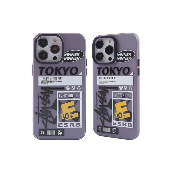 İphone 13 Pro Max Kılıf Prada Desenli Kapak - Prada Mor - 2