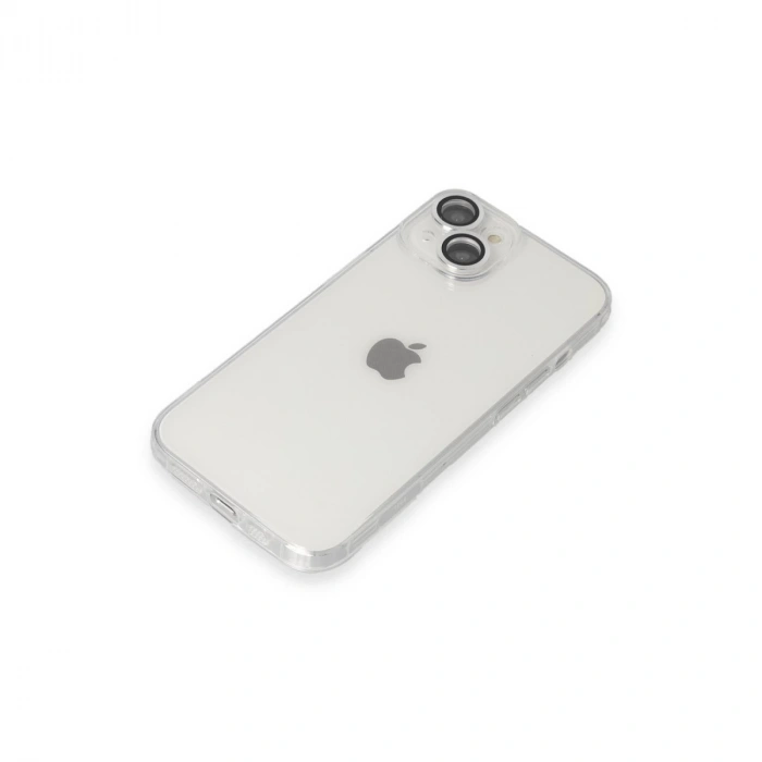İphone 14 Kılıf Luko Lens Silikon - Gümüş