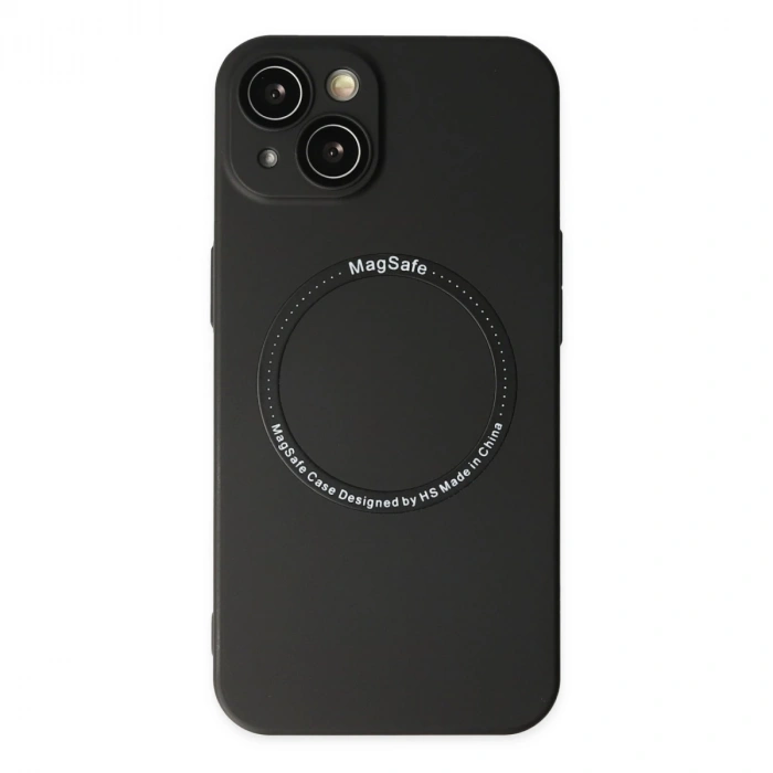 İphone 14 Plus Kılıf Jack Magneticsafe Lens Silikon - Siyah