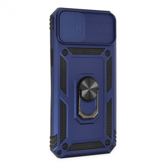 İphone 14 Plus Kılıf Pars Lens Yüzüklü Silikon - Lacivert