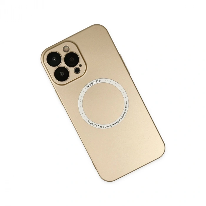 İphone 14 Pro Kılıf Jack Magneticsafe Lens Silikon - Gold