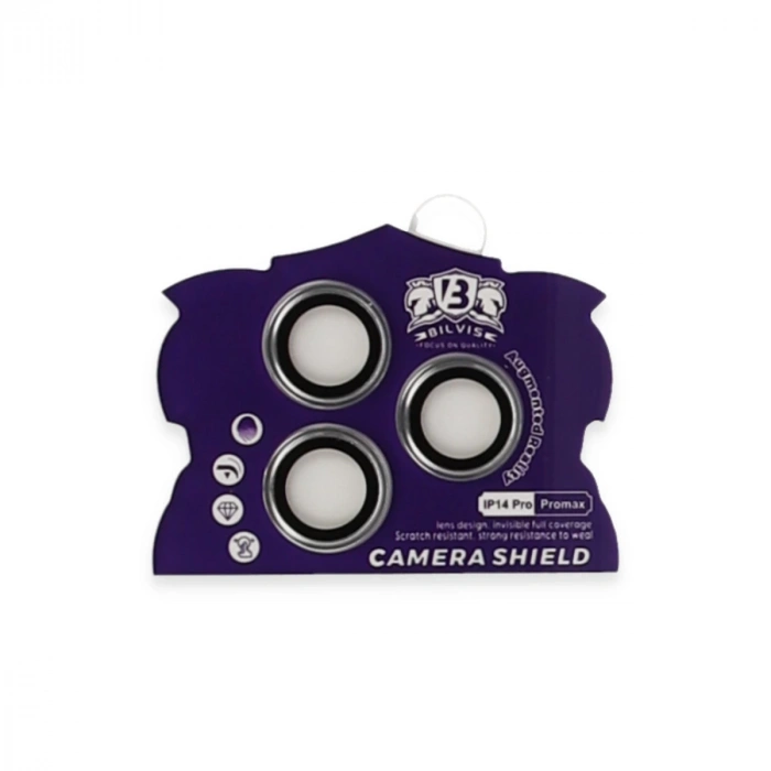 İphone 14 Pro Max Bilvis Titan Kamera Lens - Gümüş