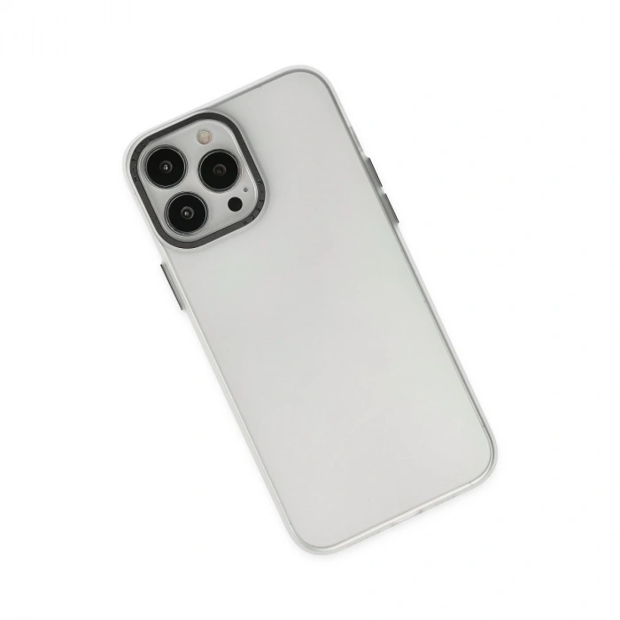 İphone 14 Pro Max Kılıf Modos Metal Kapak - Şeffaf