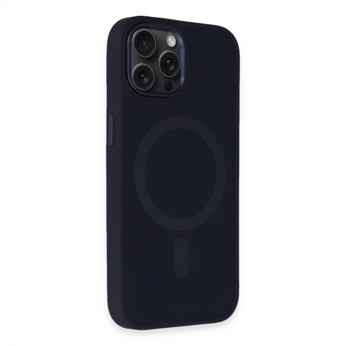 İphone 14 Pro Max Kılıf Oslo Magsafe Kapak - Lacivert