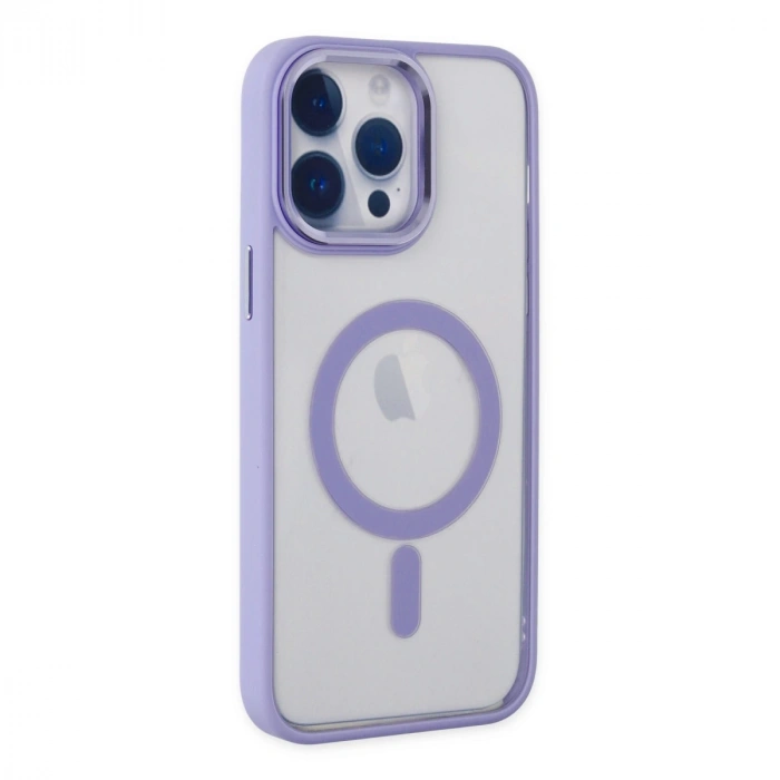 İphone 14 Pro Max Kılıf Room Magneticsafe Silikon - Lila
