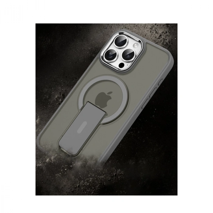 İphone 14 Pro Tork Magsafe Standlı Kapak - Derin Mor