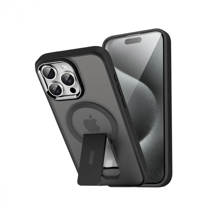İphone 14 Pro Tork Magsafe Standlı Kapak - Siyah