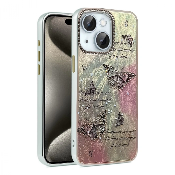 İphone 15 Kılıf Blade Aynalı Desenli Kapak - Desen 6