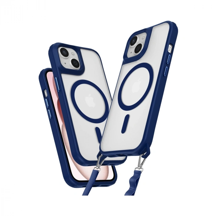 İphone 15 Kılıf Enka Magsafe Silikon Kılıf - Lacivert