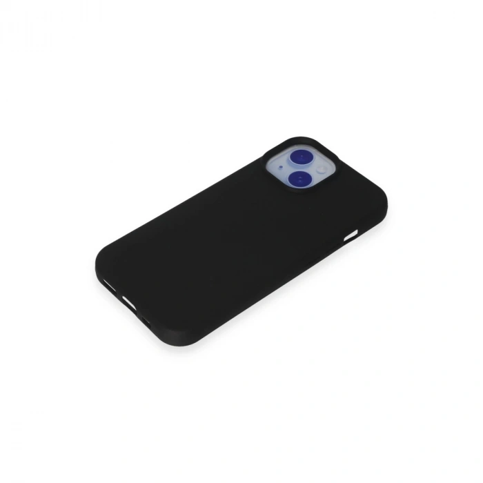 İphone 15 Kılıf Nano İçi Kadife Silikon - Siyah