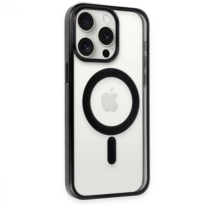 İphone 15 Pro Kılıf Erozi Magsafe Kapak - Siyah