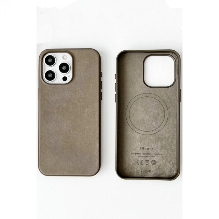 İphone 15 Pro Kılıf Karen Magsafe Kapak - Kahverengi