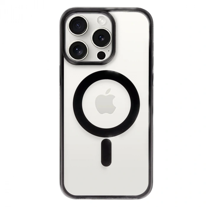 İphone 15 Pro Max Kılıf Erozi Magsafe Kapak - Siyah