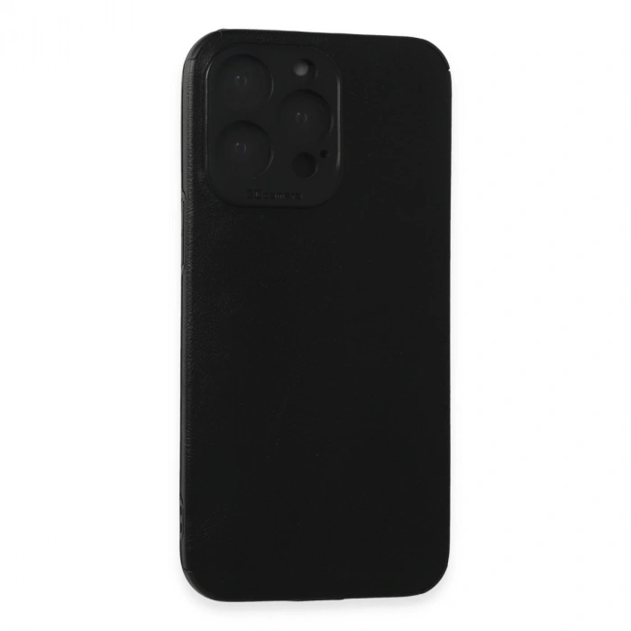 İphone 15 Pro Max Kılıf Loop Deri Silikon - Siyah
