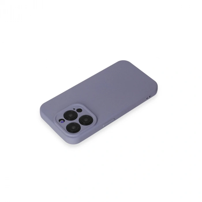 İphone 15 Pro Max Kılıf Nano İçi Kadife Silikon - Lila