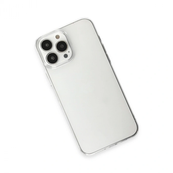 İphone 15 Pro Max Kılıf Pc Sert Şeffaf Kapak - Şeffaf
