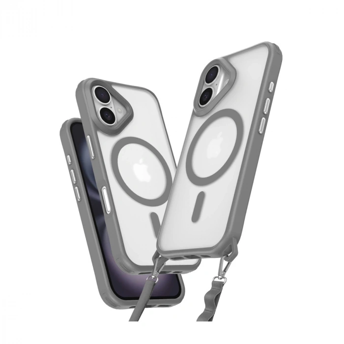 İphone 16 Plus Kılıf Enka Magsafe Silikon Kılıf - Titan Gri