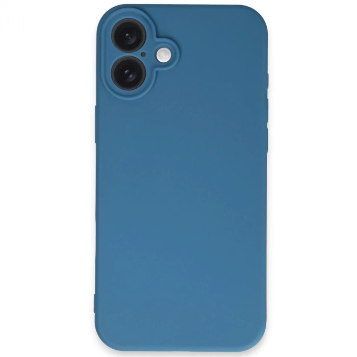 İphone 16 Plus Kılıf First Silikon - Mavi