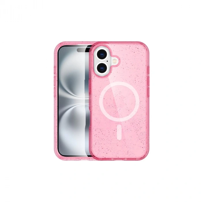 İphone 16 Plus Kılıf  Magsafe Kapak - Pembe