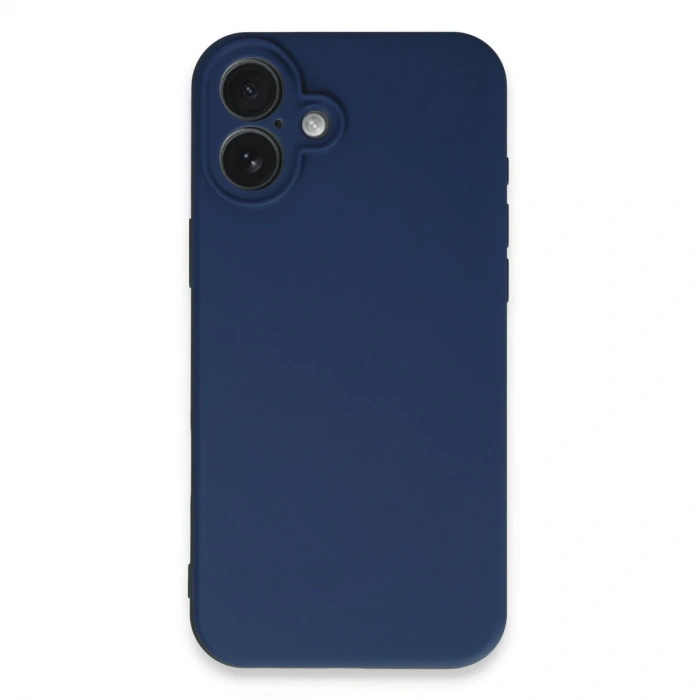 İphone 16 Plus Kılıf Nano İçi Kadife Silikon - Lacivert