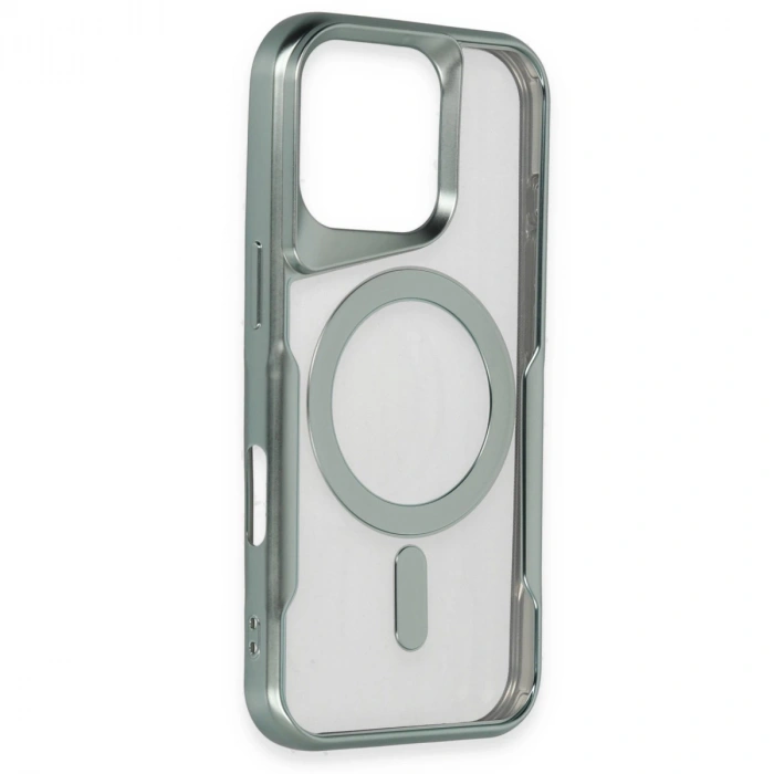 İphone 16 Pro Max Kılıf Boyi Magsafe Silikon Kapak - Kahverengi