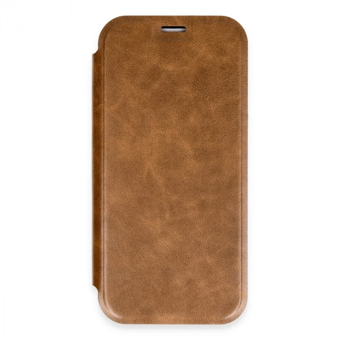 İphone 16 Pro Max Kılıf Flip Cover - Taba