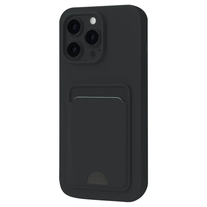 İphone 16 Pro Max Kılıf Kelvin Kartvizitli Silikon - Siyah