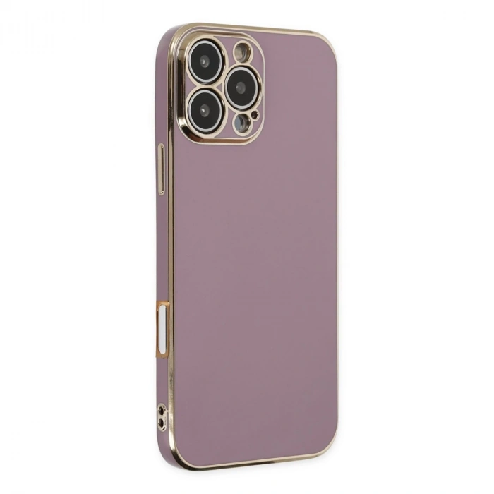 İphone 16 Pro Max Kılıf Volet Silikon - Mor