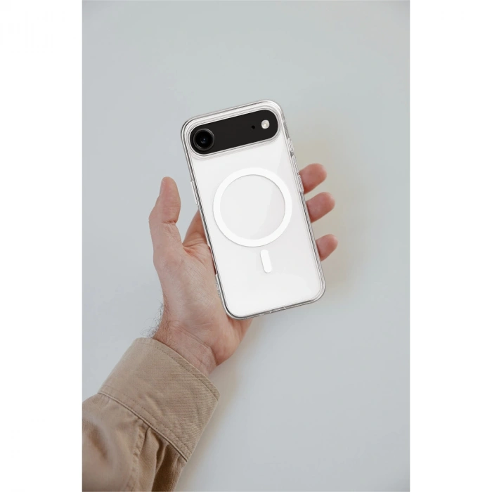 İphone 17 Air Kılıf Magneticsafe Şeffaf Silikon - Şeffaf