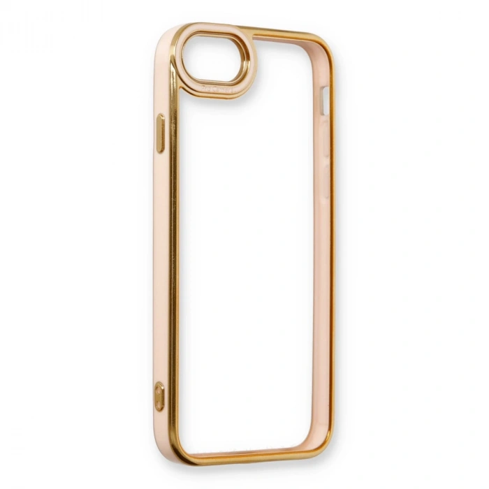 İphone 6 Kılıf Liva Lens Silikon - Pudra