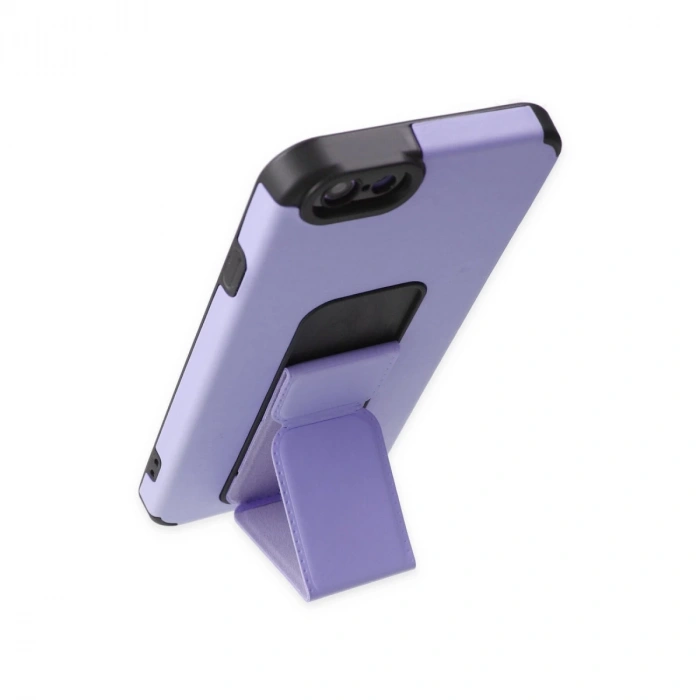 İphone 6 Kılıf Mega Standlı Silikon - Lila