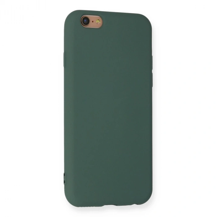 İphone 6 Kılıf Nano İçi Kadife Silikon - Koyu Yeşil