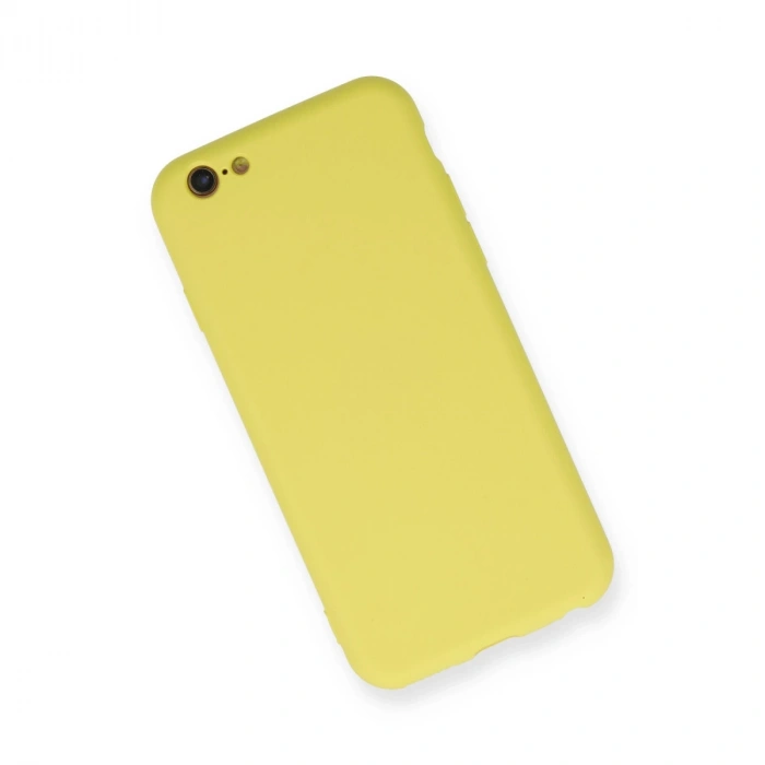 İphone 6 Kılıf Nano İçi Kadife Silikon - Sarı