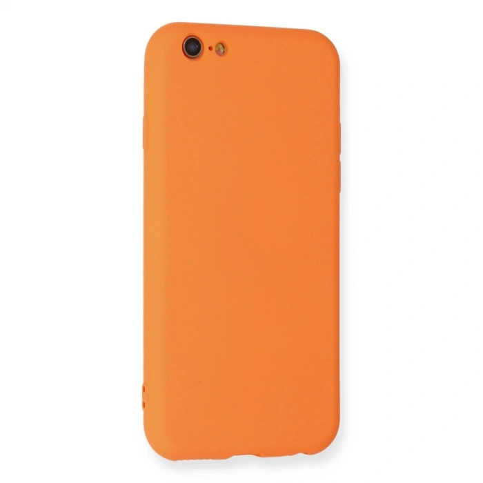 İphone 6 Kılıf Nano İçi Kadife Silikon - Turuncu