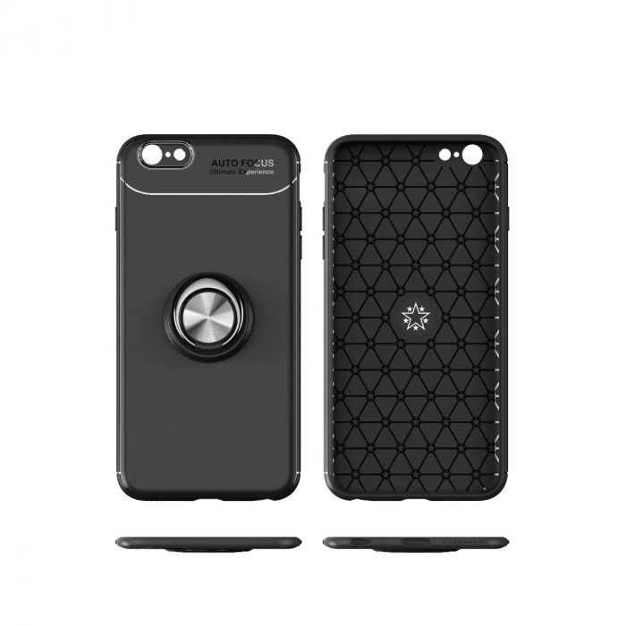 İphone 6 Kılıf Range Yüzüklü Silikon - Kırmızı