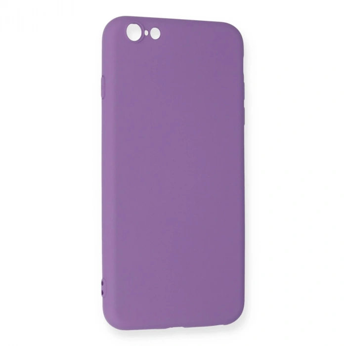 İphone 6 Plus Kılıf Nano İçi Kadife Silikon - Mor
