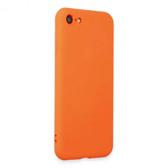 İphone 7 Kılıf First Silikon - Parlak Turuncu