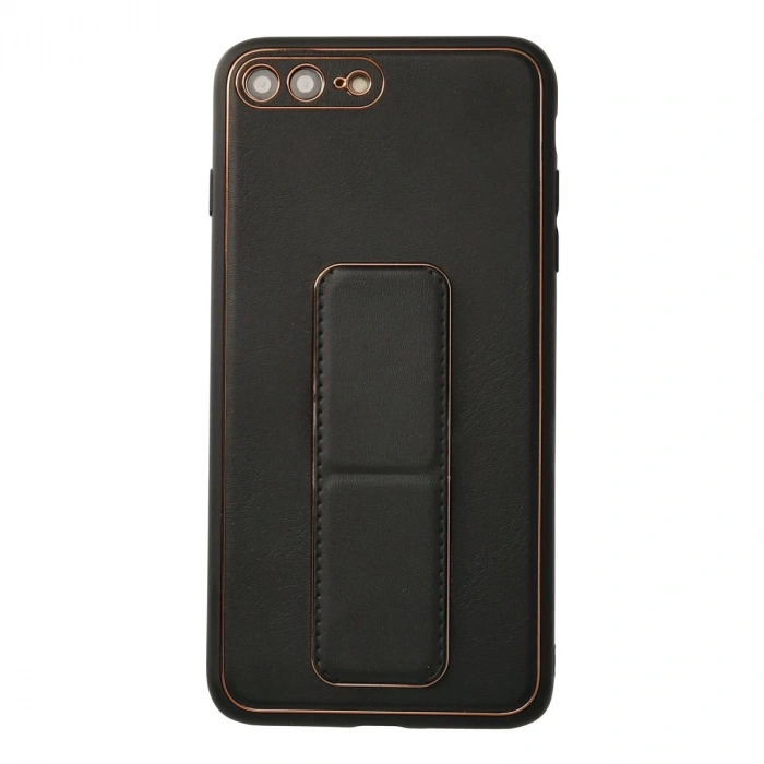 İphone 7 Plus Kılıf Coco Deri Standlı Kapak - Siyah
