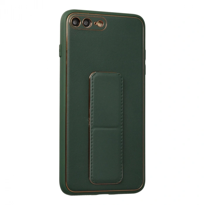 İphone 7 Plus Kılıf Coco Deri Standlı Kapak - Yeşil