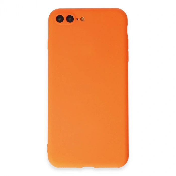 İphone 7 Plus Kılıf First Silikon - Parlak Turuncu