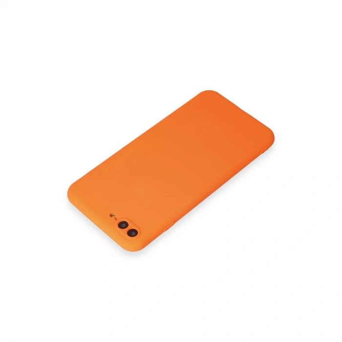 İphone 7 Plus Kılıf First Silikon - Parlak Turuncu