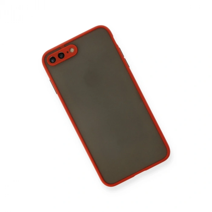 İphone 7 Plus Kılıf Montreal Silikon Kapak - Kırmızı