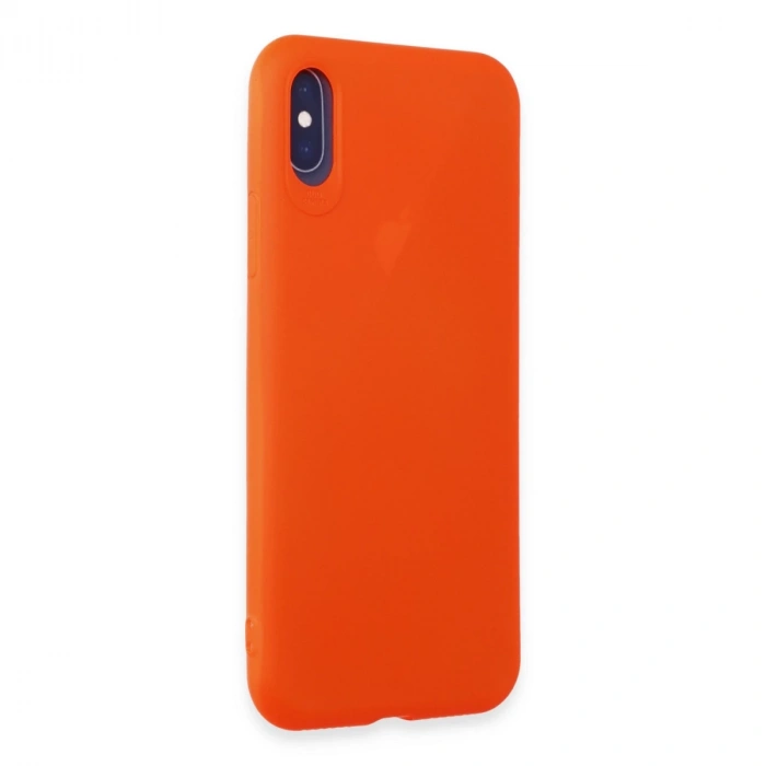İphone X Kılıf First Silikon - Parlak Turuncu