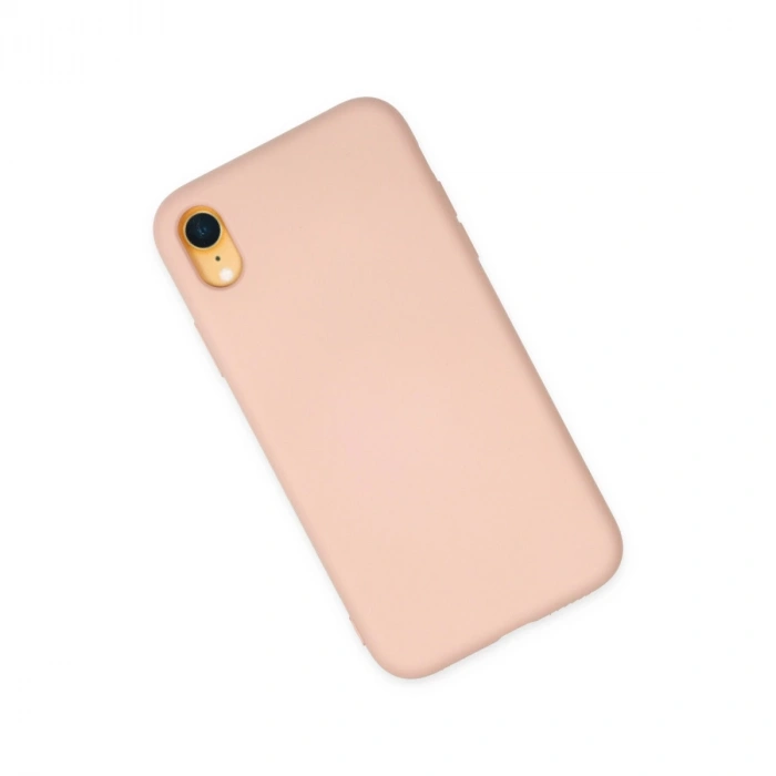 İphone Xr Kılıf Nano İçi Kadife Silikon - Pudra
