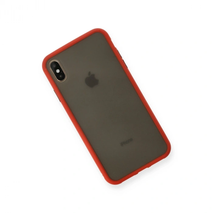 İphone Xs Max Kılıf Montreal Silikon Kapak - Kırmızı