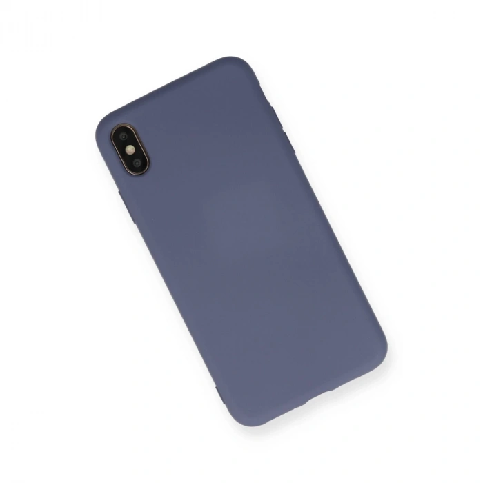 İphone Xs Max Kılıf Nano İçi Kadife Silikon - Gri