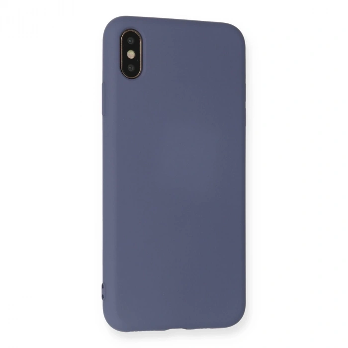 İphone Xs Max Kılıf Nano İçi Kadife Silikon - Gri